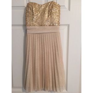 gold homecoming dress